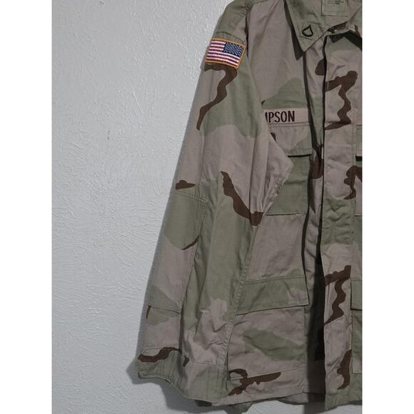 US Army DCU Jacket Large Long 8415-01-327-5314 Desert Camo THOMPSON Patches - Picture 2 of 7